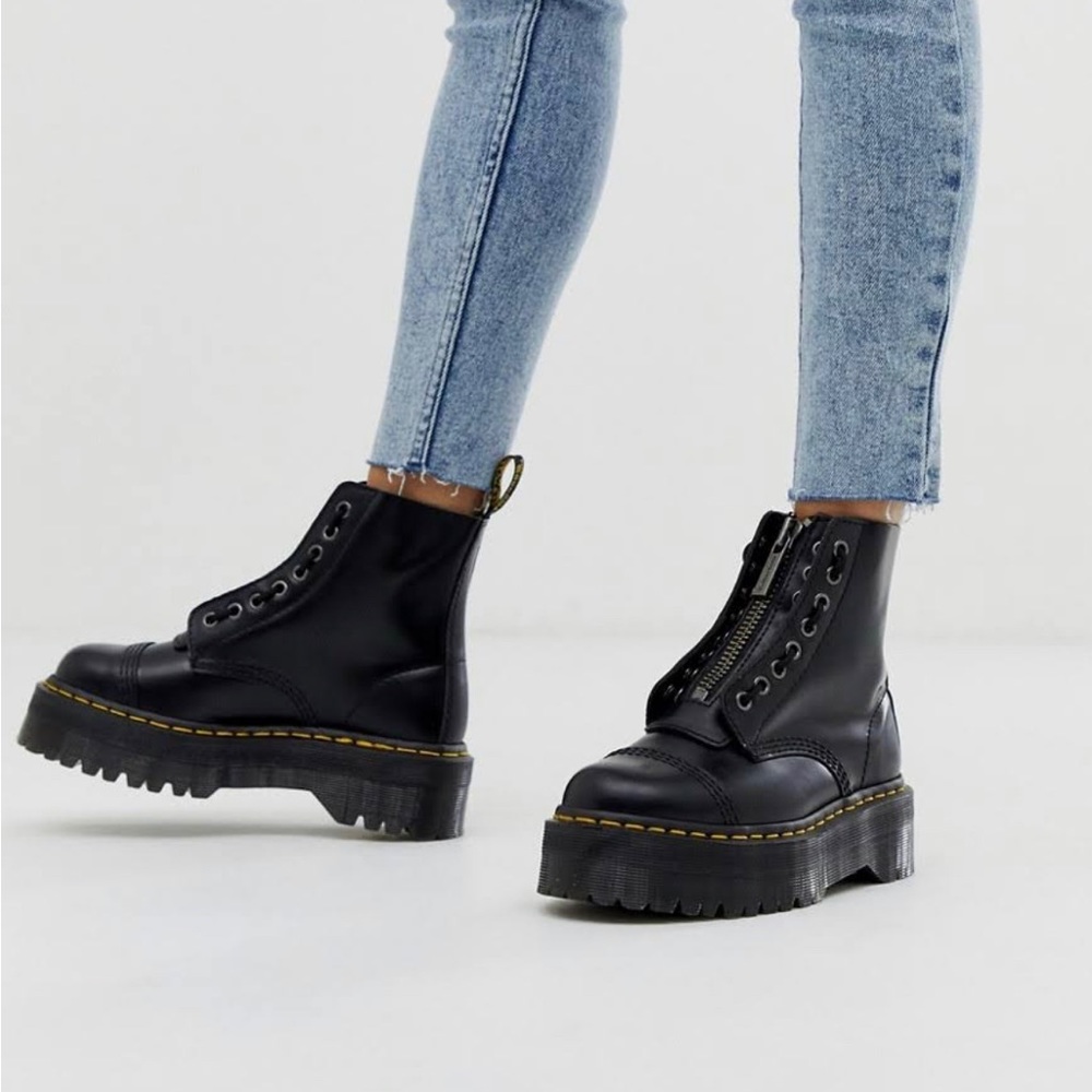 Dr Martens Sinclair black Leather chunky platform boots